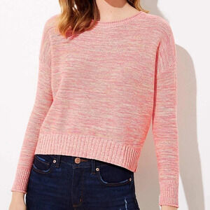 NWT LOFT Marled Elliptical Hem Sweater